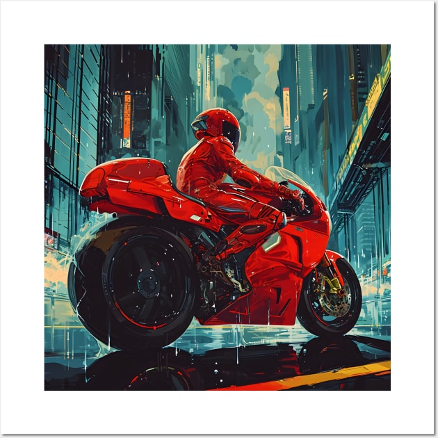 Akira Unleashed: Cyberpunk Masterpiece, Psychic Power Saga, and Fan Art Fusion Wall Art by insaneLEDP